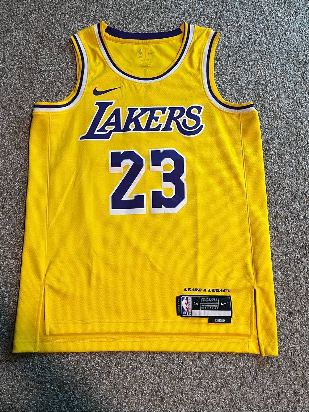 NBA Nike Authentic Swingman LeBron James Los Angeles Lakers Jersey Men’s Medium
